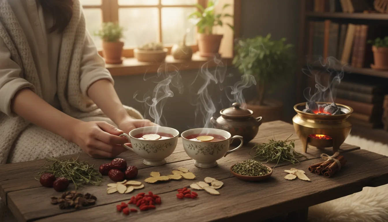 차가운 손발과 아랫배를 따뜻하게 만들어주는 수족냉증 완화법과 여성 건강에 좋은 한방차 레시피 모음