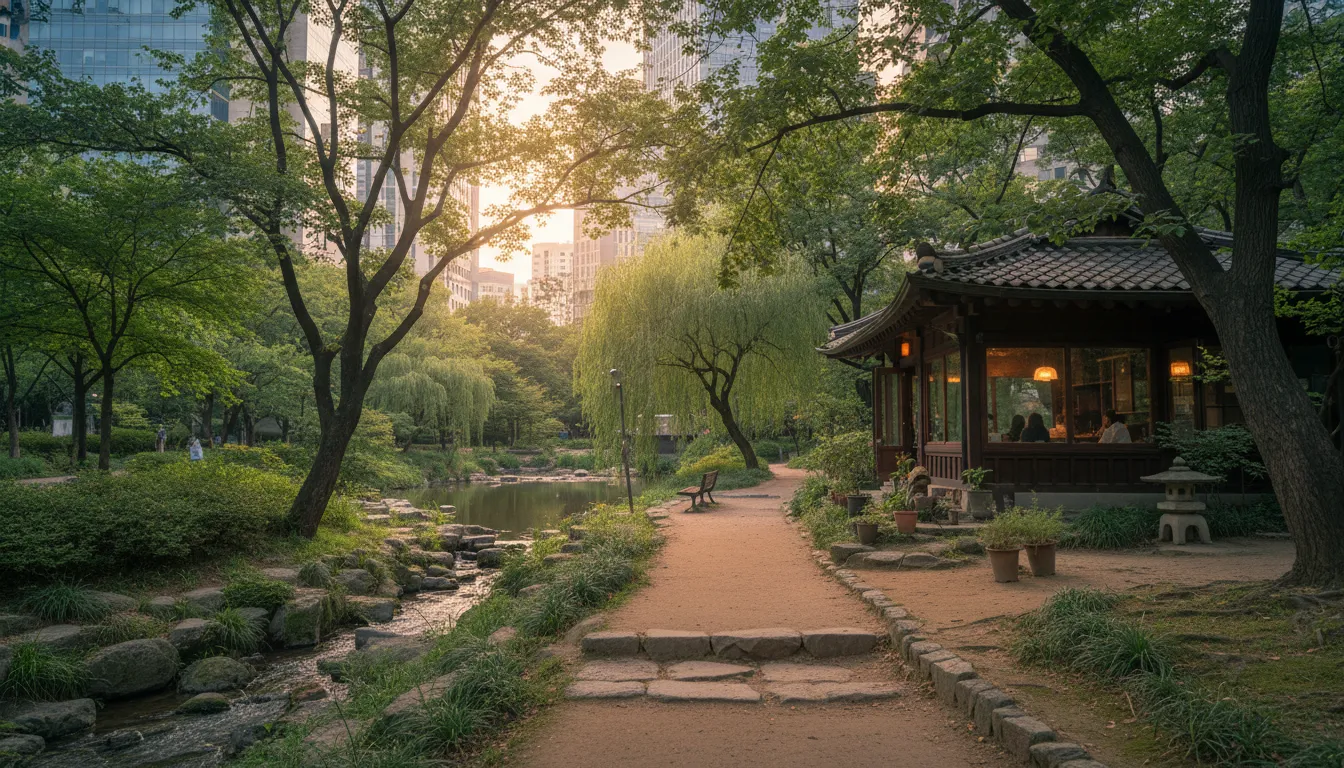 복잡한 서울 도심 속에서 자연을 느끼며 힐링할 수 있는 숨겨진 공원 산책로와 사색하기 좋은 조용한 카페