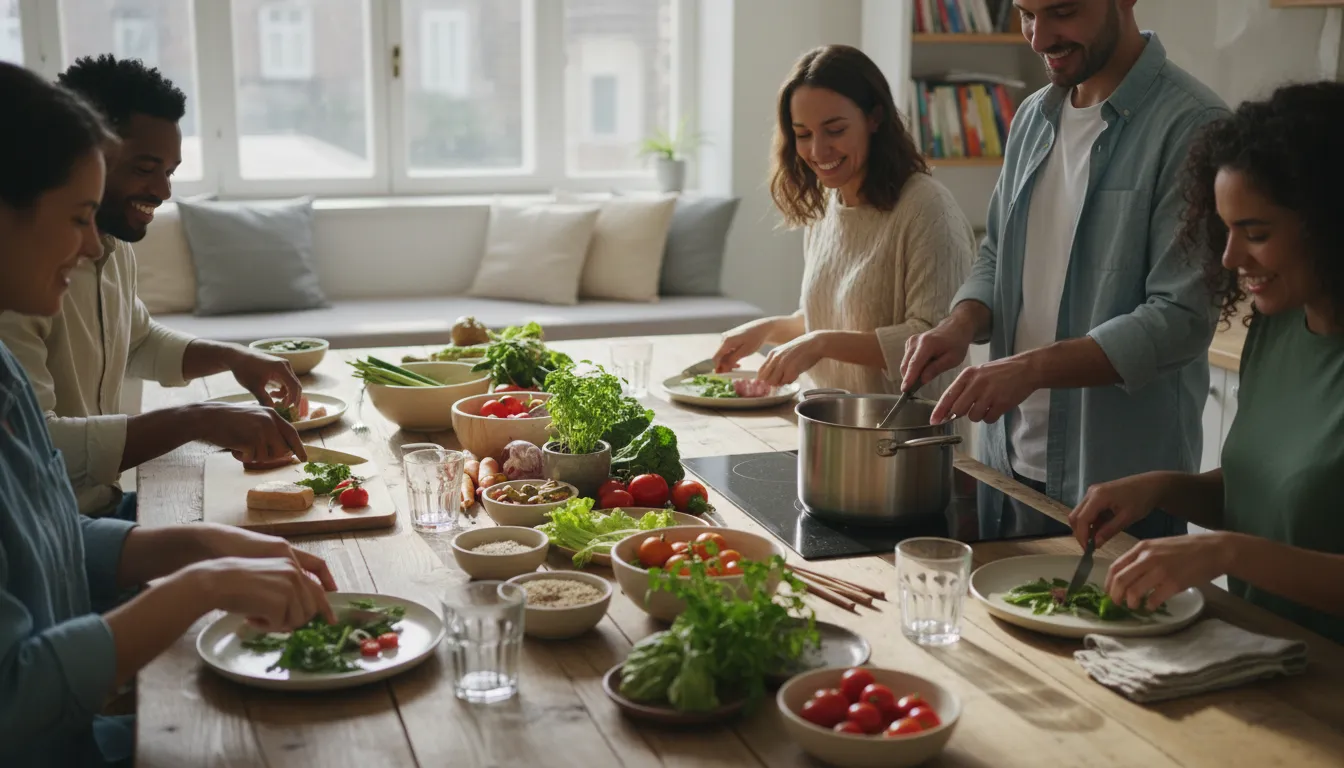 나를 위한 건강한 밥상을 차리며 요리의 즐거움을 느끼는 소셜 다이닝 모임과 함께 요리하는 즐거움
